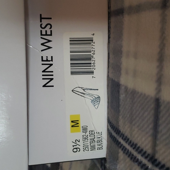 Nine West Black and Net Leather Heels - Picture 2 of 7